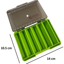 Captain 7223 Çift Taraflı Maket Yem Kutusu 12 Gözlü 14X10.5X3CM Yeşil