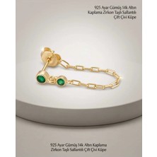 Begonia Accessories 925 Ayar Gümüş 14K Altın Kaplama Rodyum Kaplama Zirkon Taşlı Minimal Halka ve Çivi Küpe Kadın Lüks Tasarım Şık Günlük Kullanım Gümüş Küpe ÇEŞITLERI-287-12