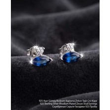 Begonia Accessories 925 Ayar Gümüş Rodyum Kaplama Zirkon Taşlı Minimal Halka ve Çivi Küpe Kadın Lüks Tasarım Şık Günlük Kullanım Gümüş Küpe ÇEŞITLERI-287-22