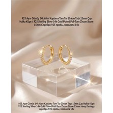 Begonia Accessories 925 Ayar Gümüş 14K Altın Kaplama Rodyum Kaplama Zirkon Taşlı Minimal Halka ve Çivi Küpe Kadın Lüks Tasarım Şık Günlük Kullanım Gümüş Küpe ÇEŞITLERI-287-14