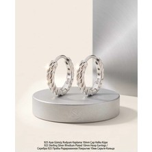 Begonia Accessories 925 Ayar Gümüş Rodyum Kaplama Zirkon Taşlı Minimal Halka ve Çivi Küpe Kadın Lüks Tasarım Şık Günlük Kullanım Gümüş Küpe ÇEŞITLERI-287-9