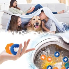TeknoKapsül 2 Adet Çamaşır Makinesi Evcil Hayvanlar Için Tüy Toplayıcı Yıkanabilir Sünger Top
