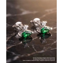 Begonia Accessories 925 Ayar Gümüş Rodyum Kaplama Zirkon Taşlı Minimal Halka ve Çivi Küpe Kadın Lüks Tasarım Şık Günlük Kullanım Gümüş Küpe ÇEŞITLERI-287-16
