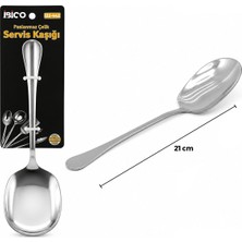 Ttt Metal Servis Kaşığı - 21 cm - Krom Renk
