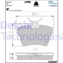 Delphi Delphı LP1745 - Arka Fren Balatası Renault Trafıc Iı 06 Trafıc I