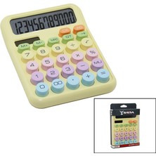 TeknoKapsül Pi̇lli̇ - Güneş Enerji̇li̇ Dakti̇lo Tuş Model=renkli̇ 12 Haneli̇ Hesap Maki̇nesi̇ 16X12X2CM 162GR (5643)