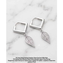 Begonia Accessories 925 Ayar Gümüş Rodyum Kaplama Zirkon Taşlı Minimal Halka ve Çivi Küpe Kadın Lüks Tasarım Şık Günlük Kullanım Gümüş Küpe ÇEŞITLERI-287-6