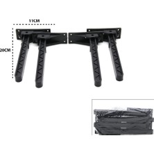 TeknoKapsül 4 Adet Si̇yah Sofra Ayak Komple Plasti̇k 20CM Aç Kapa (5643)