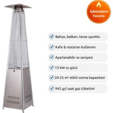 Aygaz Piramit Dış Mekan Isıtıcı - Bahçe, Teras Isıtma Cihazı, Şık Tasarım, Yüksek Performans