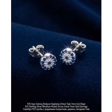 Begonia Accessories 925 Ayar Gümüş Rodyum Kaplama Zirkon Taşlı Minimal Halka ve Çivi Küpe Kadın Lüks Tasarım Şık Günlük Kullanım Gümüş Küpe ÇEŞITLERI-287-15