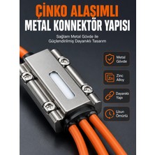 Motto Ticaret Mey Ithalat® USB Type-C, Lightning ve Micro USB Uyumlu 3'ü 1 Arada Hızlı Şarj Kablosu