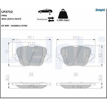 Delphi Delphı LP3722 - Fren Balatası Arka Mercedes W206 S206 C254 W223