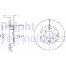 Delphi Delphı BG2424 - Ön Fren Diski Hava Kanallı Toyota Corolla 1.3l 2