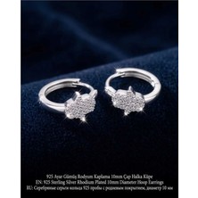 Begonia Accessories 925 Ayar Gümüş Rodyum Kaplama Zirkon Taşlı Minimal Halka ve Çivi Küpe Kadın Lüks Tasarım Şık Günlük Kullanım Gümüş Küpe ÇEŞITLERI-287-27