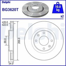Delphi Delphı BG3620T - Ön Fren Aynası Corsa F-301-307-206-207-PARTNER-