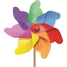 İlk El Grup  7 Kanat 20CM Gökkuşağı Rüzgar Gülü