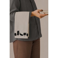 Grafiklas Kuşlar Temalı Dijital Baskılı Keten Runner Amerikan Servis 4'lü Set 32X43 cm %100 Ham Keten Masa Örtüsü