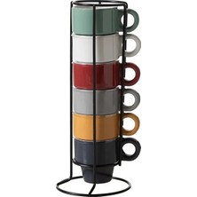 Mudo Home Multıcolor Seramık Espresso Fincanı 6 Lı