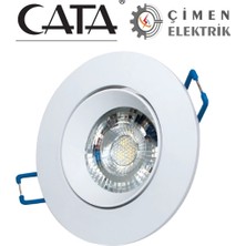 SHC4200 Cata Ct 5256 Beyaz Kasa LED Spot 8W 6400K Beyaz Işık