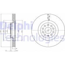 Delphi Delphı BG9109C - Fren Diski Tekli Paket - Boyalı. Delikli Ön Aud