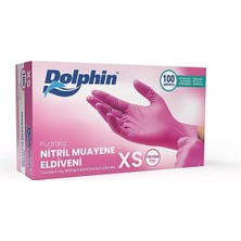 Starseven Dolphin Pembe Nitril Eldiven Pudrasız (Xs) 100'LÜ Paket