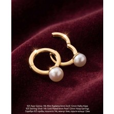 Begonia Accessories 925 Ayar Gümüş 14K Altın Kaplama Rodyum Kaplama Zirkon Taşlı Minimal Halka ve Çivi Küpe Kadın Lüks Tasarım Şık Günlük Kullanım Gümüş Küpe ÇEŞITLERI-287-7