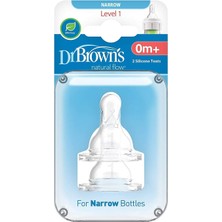 Starseven Dr. Brown's 1. Seviye Dar Ağız Silikon Biberon Emziği, Ikili Paket