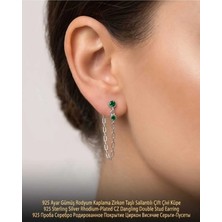 Begonia Accessories 925 Ayar Gümüş Rodyum Kaplama Zirkon Taşlı Minimal Halka ve Çivi Küpe Kadın Lüks Tasarım Şık Günlük Kullanım Gümüş Küpe ÇEŞITLERI-287-30