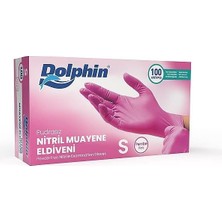 Starseven Dolphin Pembe Nitril Eldiven Pudrasız (S) 100'LÜ Paket