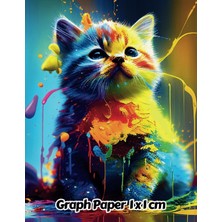 Starseven Abstract Cat Graph Paper 1x1 Cm: 1cm Squared Grid Paper | Gift For People Who Love Kittens, Pet Lov