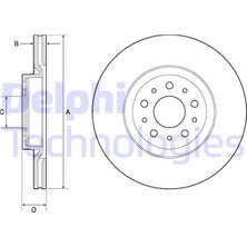 Delphi Delphı BG4797C - Ön Fren Aynası Disk Fıat Egea 16 1.0 1.3 Mtj 1.
