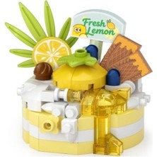 SHC4200 LZ-8643 Li̇monlu Pasta 160 Parça Block Oyuncak-Mi̇ni̇ Poşet