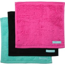 Starseven Facesoft 3 Paket Mini Ter Egzersiz Havluları - Süper Yumuşak Emici - Siyah Pembe - Çevre Do