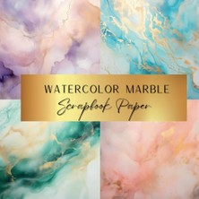 Starseven Independently Published Watercolor Marble Scrapbook Paper: Spark Your Creativity With Our Beautiful