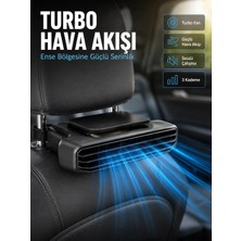 İlk El Grup Aroma Hazneli Araç Koltuk Başlığı Fanı 5 Kademeli Güçlü Hava Akışı Sunan Soğutucu