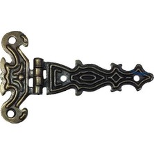 SHC4200 Dekoratif, Sac Tek Kuyruklu Menteşe - 40X68 Mm, Küçük, Antik, 1 Adet