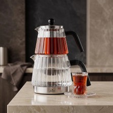 Jumbo Aura Glass Indüksiyon Tabanlı Çelik Çaydalık
