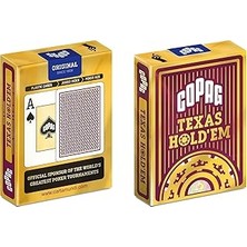 Starseven Copag Texas Hold'em Gold Endeks Oyun Kartları, Kırmızı