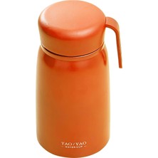 Starseven Turuncu 304 Çelik 380 ml Vakumlu Bebek Yoğurt Mama Saklama Termosu Mug CIN494TR