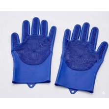 Starseven Renkli Silikon Tırtırlı Bulaşık Eldiveni, 2'li Set, Çok Renkli