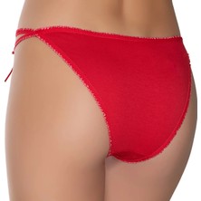 Gümüş 6046 12'li Kadın Likralı Ipli Tül Dantel Bikini