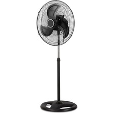 SHC4200 Ayaklı Sanayi Tipi Inç Metal Pervaneli Vantilatör Siyah 80 Watt 2 Yıl