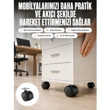 SHC4200 Kilitsiz 4 cm Tekerlek Ayak 4’lü Set Sessiz Dayanıklı