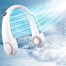Starseven Yeni Nesil Boyun Askılı Giyilebilir Mini Fan 5 Kademeli Dijital Göstergeli Boyun Fanı Soğutucu Vant
