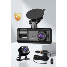 SHC4200 3 Kameralı Araç Kamerası Geri Görüş Kameralı Park Destekli Dashcam