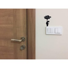 Starseven Çift Taraflı Kullanıma Uygun Balonlu Kız Duvar Sticker