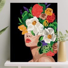 Starseven Palmiye Hobi Sanat Sayılarla Boyama Tuval Seti Fırça Boya Dahil (Çıtalı) 40X50 cm - Çiçek Deryası