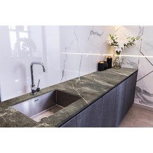 Starseven Stickerart Tezgah Üstü Fayans Kaplama Folyosu Mutfak Tezgahı Kaplama Green Onyx 70 cm x 5 Metre