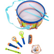 SHC4200 4254 Müzi̇k Set Davul 2marakas Tef Flüt Mi̇krofon 2baget Mizika