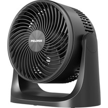 Starseven Pelonis Küçük Oda - Masa Fanı, 38DB Sessiz Çalışma, 100° Dikey Hareket, 3 Kademeli Güç, Siyah